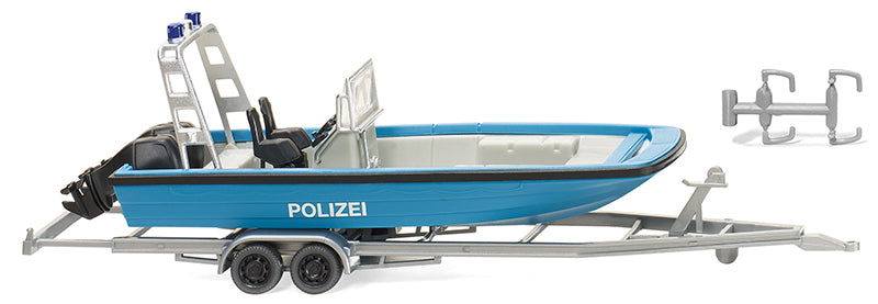 Wiking 009545 1/87 Scale Police - MZB 72 Multi-Purpose Boat Lehmar Agile