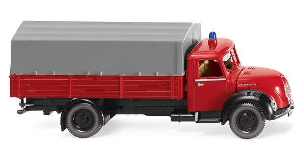 Wiking 086143 1/87 Scale Fire Brigade - Magirus Flatbed Truck