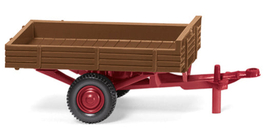 Wiking 087943 1/87 Scale Allgaier Single-Axle Flatbed Trailer High Quality