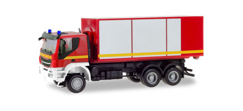 Herpa 094610 1/87 Scale Fire Service - Iveco Trakker Roll-Off Truck high