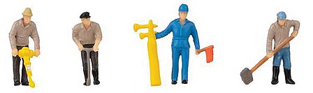 Faller 180238 HO Scale Railway Station Personnel with Conductor Whistle with Sound Module and Speaker -- pkg(4)