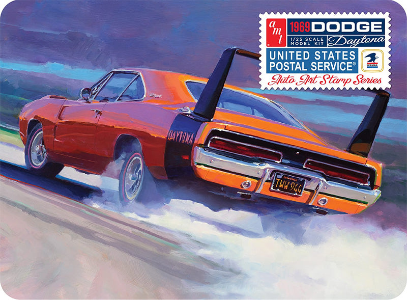 Amt 1232 1/25 Scale 1969 Dodge Charger Daytona USPS Stamp Series Collector