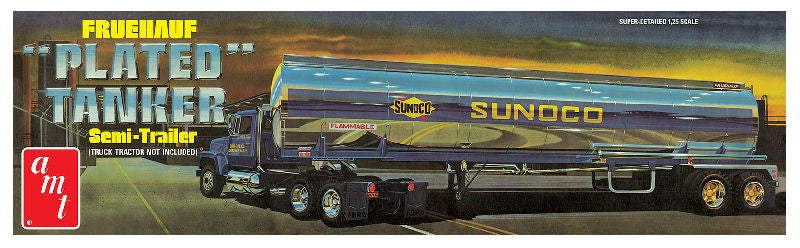 Amt 1239 1/25 Scale Sunoco - Fruehauf Plated Tanker Trailer
