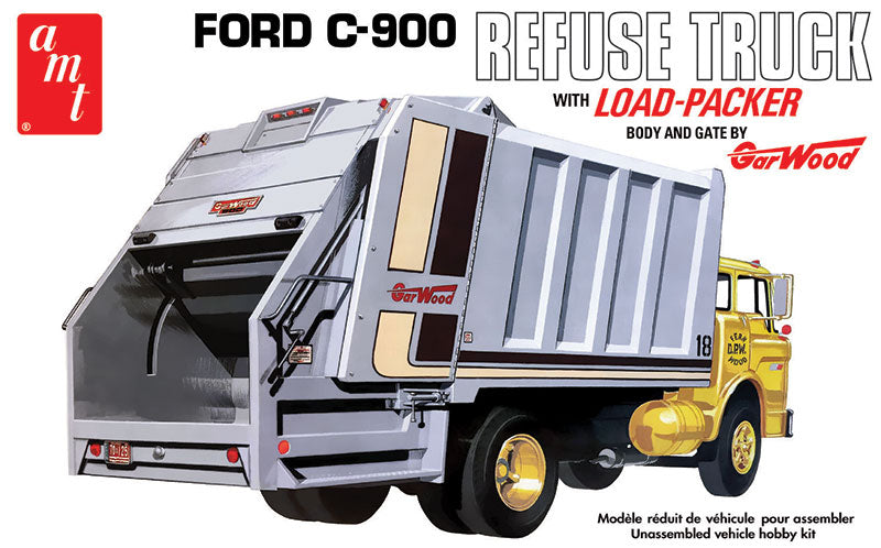 Amt 1247 1/25 Scale Ford C-900 Gar Wood Load Packer Garbage Truck