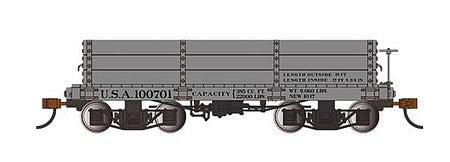 Bachmann 26533 On31 Scale 18' Wood Low-Side Gondola 2-Pack - Spectrum(R) -- U.S.A. #100701, 101222 (gray)