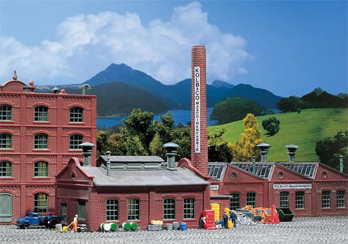 Faller 222202 N Scale Boiler House - 5-7/8 x 3-1/8 x 5-1/2"  15.5 x 8 x 14cm -- Finishing Touch to Buildings #222201 & 222203 (Each Sold Separately)