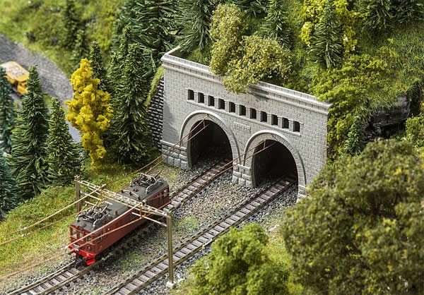 Faller 222500 N Scale Simplon North and South Tunnel Portals -- Kit