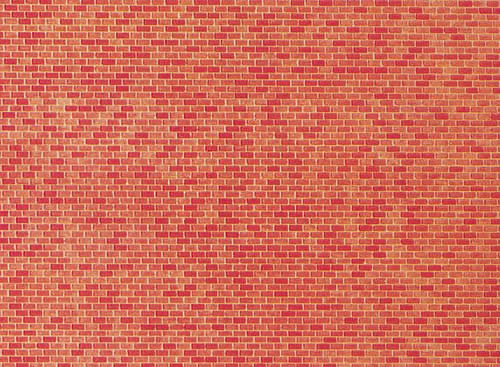 Faller 222568 N Scale Stone Sheets -- Red Brick
