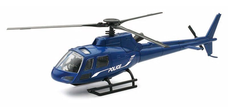 New-Ray 26093 1/43 Scale Police - Eurocopter AS350 Helicopter Made of diecast