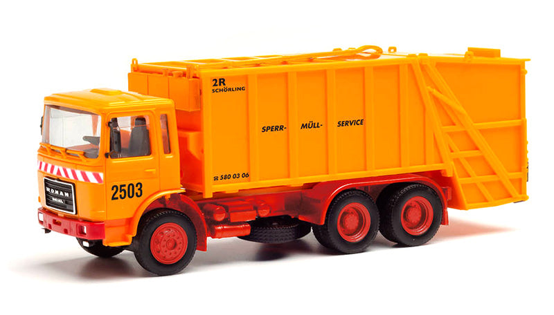 Herpa 311946 1/87 Scale Roman Diesel Garbage Truck Sperr Mull High Quality