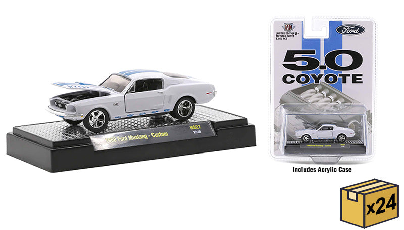 M2Machines 31500-HS27-MSTR 1/64 Scale 1968 Ford Mustang Custom 5.0 Coyote