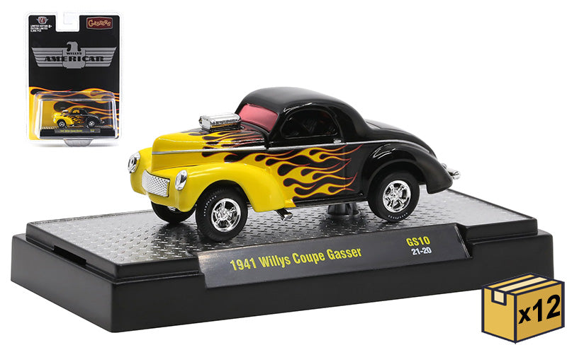 M2Machines 31600-GS10-CASE 1/64 Scale 1941 Willys Coupe Gasser
