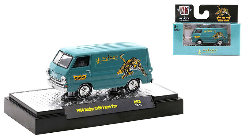 M2Machines 32600-63-D 1/64 Scale Weiand - 1964 Dodge A100 Panel Van