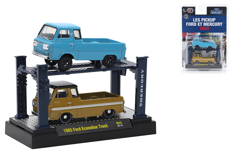 M2Machines 33000-23-B 1/64 Scale 1965 Ford Econoline Truck Gasser and 1965 Ford