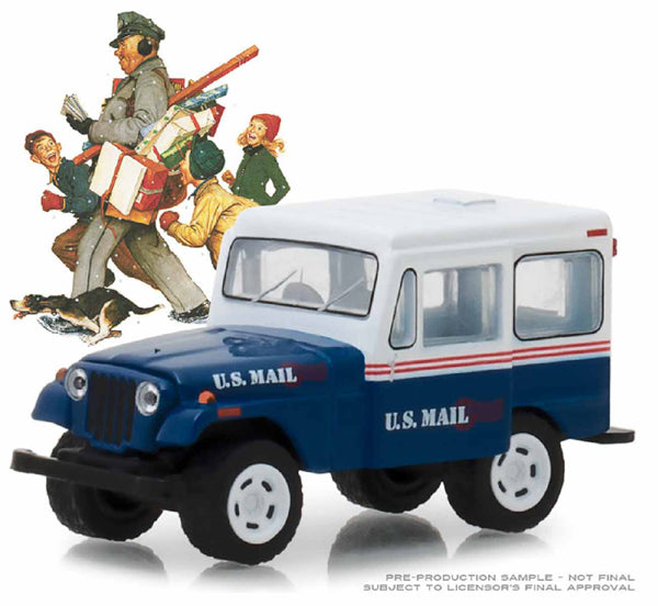 Greenlight 37150-C 1/64 Scale US Mail - 1971 Jeep DJ-5 Norman Rockwell