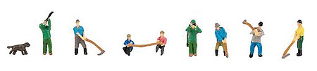 Faller 155601 N Scale Forest Hunters and Workers -- pkg(8)