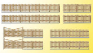 Kibri 38625 1/87 Scale Wooden Fence