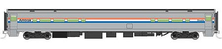 Walthers Mainline 31050 HO Scale 85' Horizon Cafe/Club Food Service Car - Ready to Run -- Amtrak(R) (Phase III; Equal Red, White, Blue Stripes)