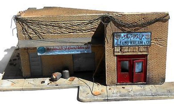 Dioramas Plus 26 1/35 Shorted Out in Iraq Ruined Building w/Sidewalks & Rubble (9"x13")