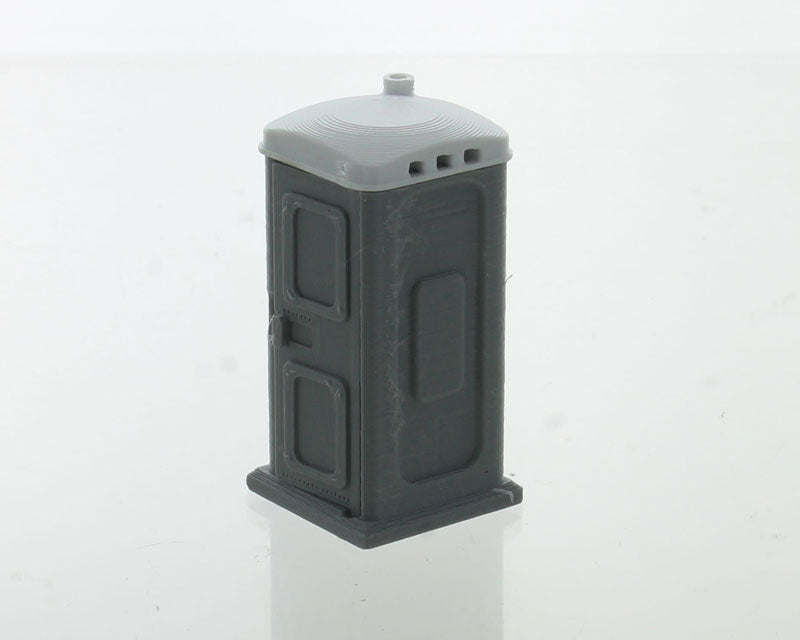 3D To Scale 50-141-GY 1/50 Scale Porta-Potty - gray and white