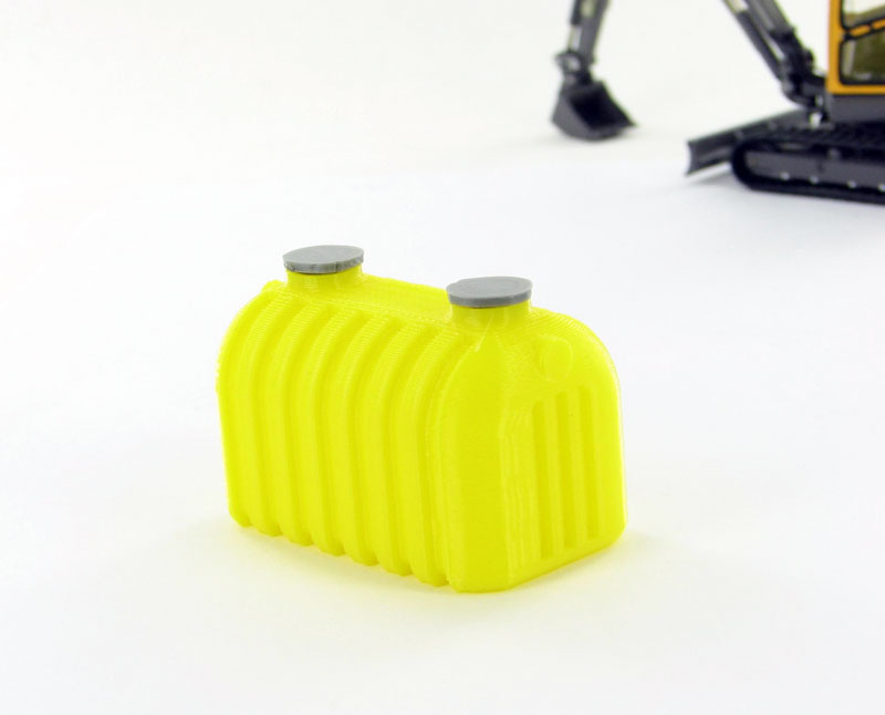 3D To Scale 50-145-Y 1/50 Scale Septic Tank - yellow