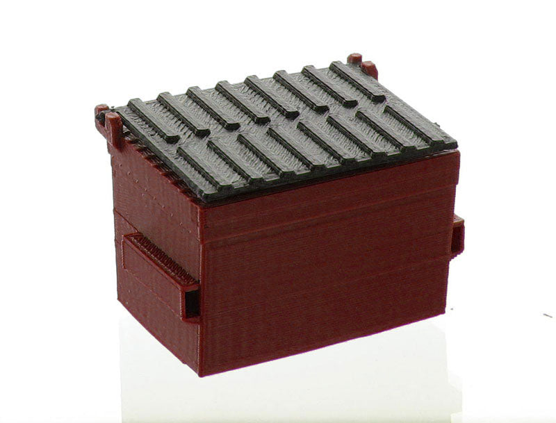 3D To Scale 50-230-R 1/50 Scale Trash Dumpster - dark red