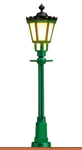 Brawa 5000 HO Scale Street Light -- Old-Time Street Lamp, 2-1/2" High