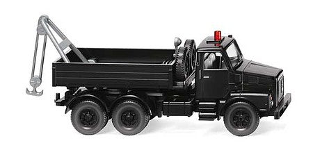 Wiking 63409 HO Scale 1973-1985 Volvo N10 Tow Truck - Assembled -- Black