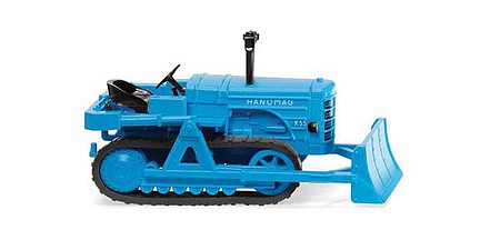 Wiking 84436 HO Scale 1952-1960 Hanomag K55 Crawler Tractor - Assembled -- Blue