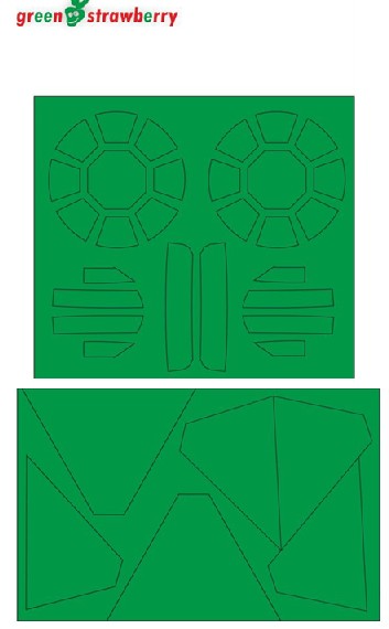 Green Strawberry AM5 1/72 Star Wars First Order Special Forces Tie Starfighter Mask for BAN