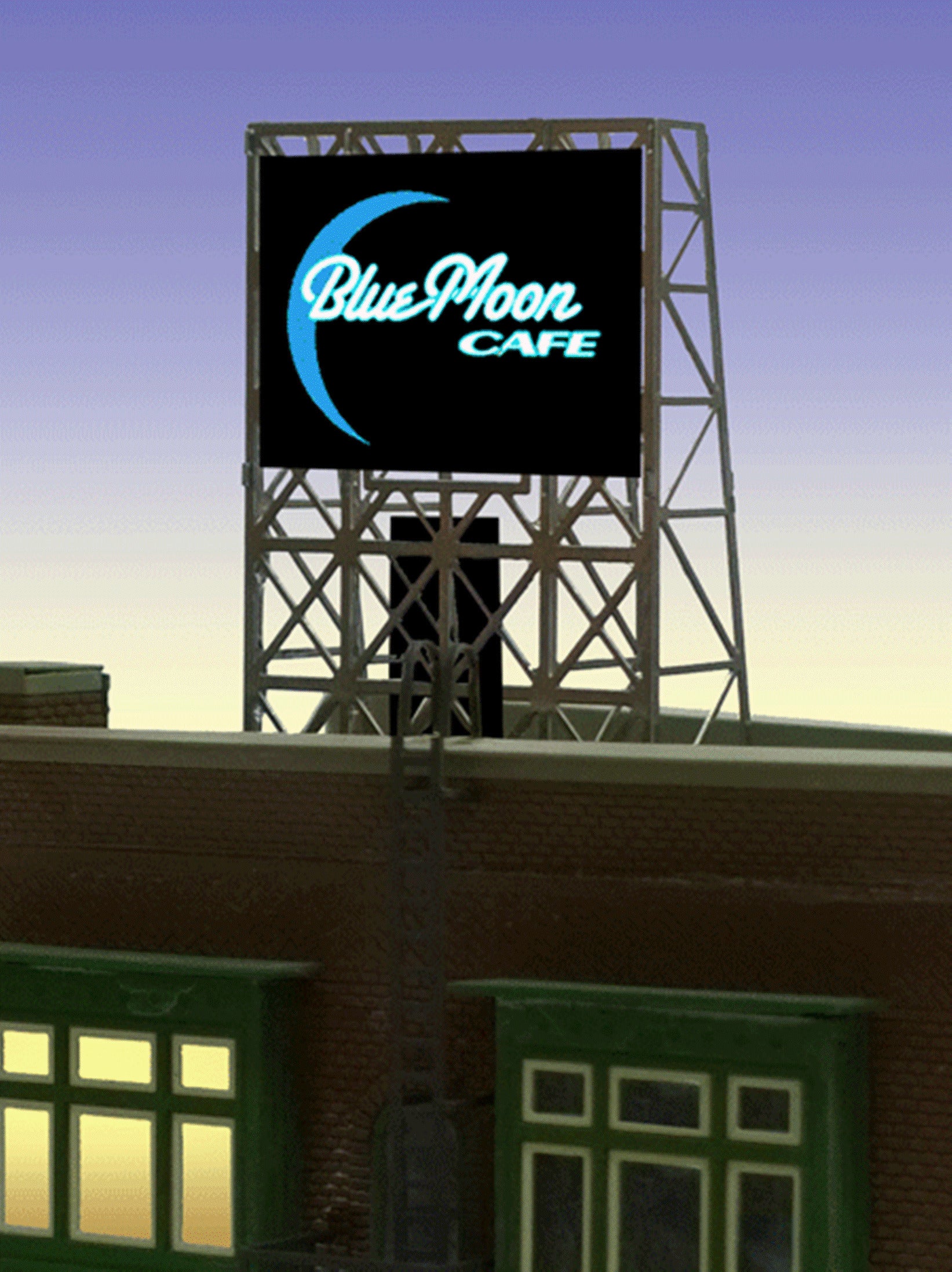 Miller Engineering 338960 N/Z Blue Moon Cafe Billboard
