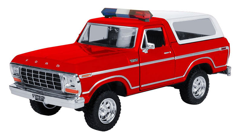 Motormax 76983R 1/24 Scale Police - 1978 Ford Bronco Hard Top