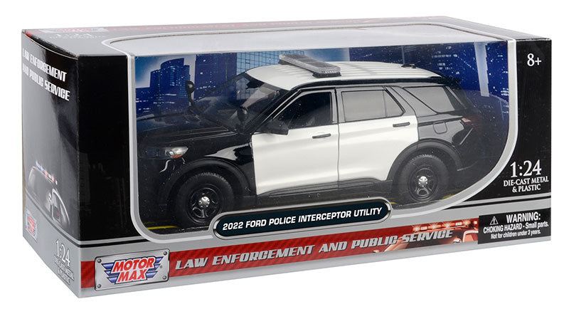Motormax 76988BKWT 1/24 Scale Police - 2022 Ford Police Interceptor Utility