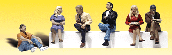 Woodland Scenics 2129 N Scale Scenic Accents(R) Figures -- People Sitting
