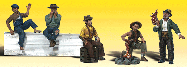Woodland Scenics 2138 N Scale Hobos - Scenic Accents(R) -- pkg(5)