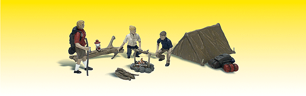 Woodland Scenics 2199 N Scale Scenic Accents(R) Figures -- Campers & Accessories pkg(8)