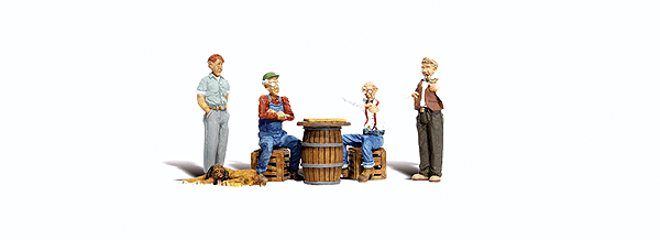 Woodland Scenics 2727 O Scale Scenic Accents(R) Figures -- Checkers Players pkg(4)