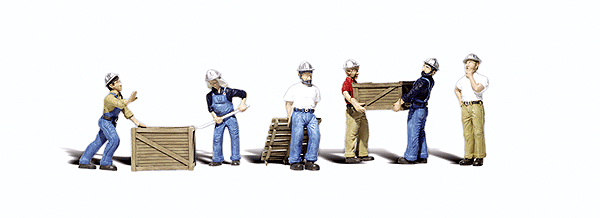 Woodland Scenics 2729 O Scale Scenic Accents(R) Figures -- Dock Workers pkg(6)