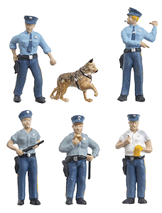 Woodland Scenics 2736 O Scale Scenic Accents(R) Figures -- Policement & Canine Cop pkg(6)