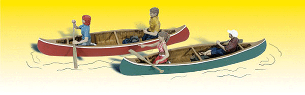 Woodland Scenics 2755 O Scale Canoers - Scenic Accents(R)