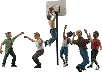 Woodland Scenics 2760 O Scale Shootin' Hoops - Scenic Accents(R) -- pkg(6)