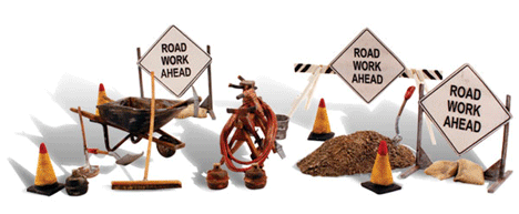 Woodland Scenics 2762 O Scale Scenic Accents(R) Figures -- Road Crew Detail