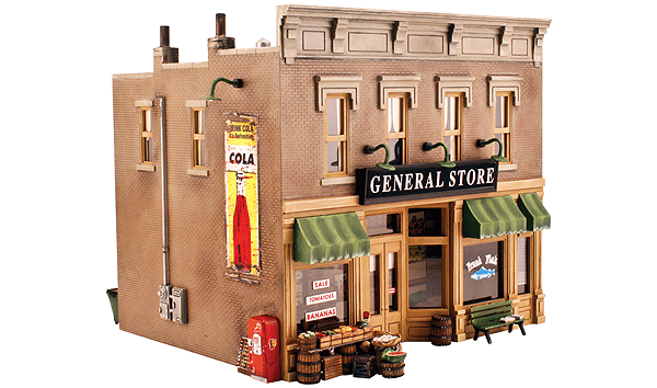 Woodland Scenics 5841 O Scale Lubener's General Store - Built-&-Ready Landmark Structures(R) -- Assembled - 8-1/8 x 6-5/8 x 7-1/2" 20.6 x 16.8 x 19cm