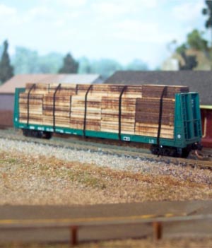 Osborn Models 3070 N Flatcar Lumber Load