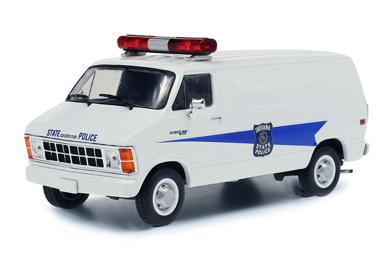 Greenlight 86599 1/43 Scale Indiana State Police - 1980 Dodge Ram B250