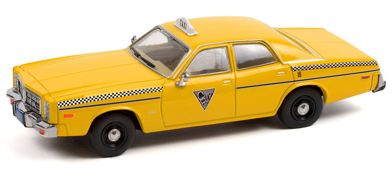 Greenlight 86612 1/43 Scale 1978 Dodge Monaco - City Cab Co. Rocky