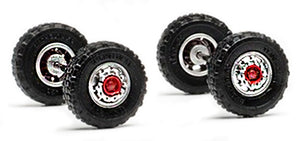 Herpa 876109 1/87 Scale Front Semi-Truck Tires 2-Axle 11 MM Steel Rim