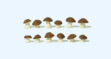Preiser 45240 G Scale Cep Mushrooms -- Brown Caps pkg(12)