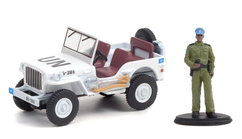 Greenlight 97110-A 1/64 Scale United Nations - 1942 Willys MB Jeep