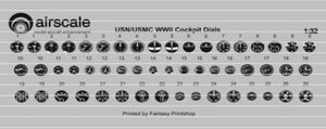 Airscale 3208 1/32 WWII US Navy Instrument Dials (Decal)